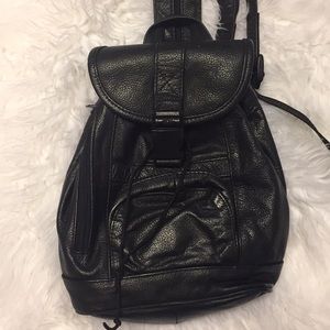 9s Vintage Leather Backpack Purse 